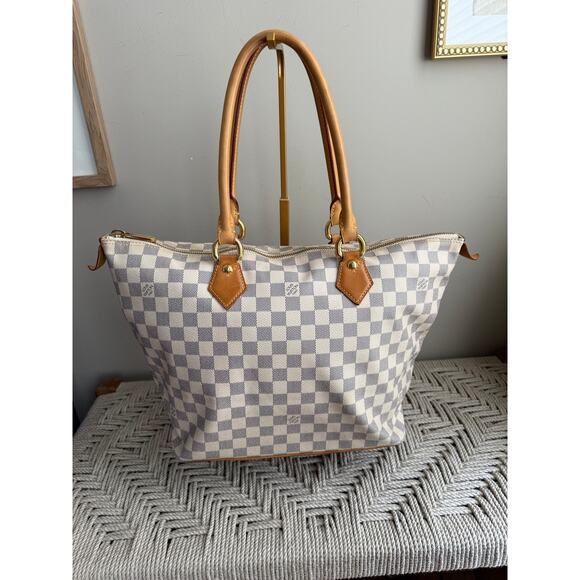 EUC Louis Vuitton Saleya Damier Azur MM Zipper Tote - Picture 2 of 11